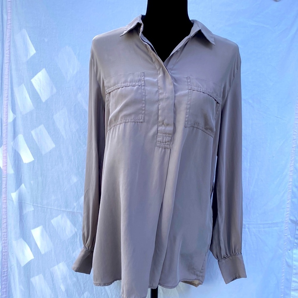 Club Monaco Button Down Chest Dress Shirt Top